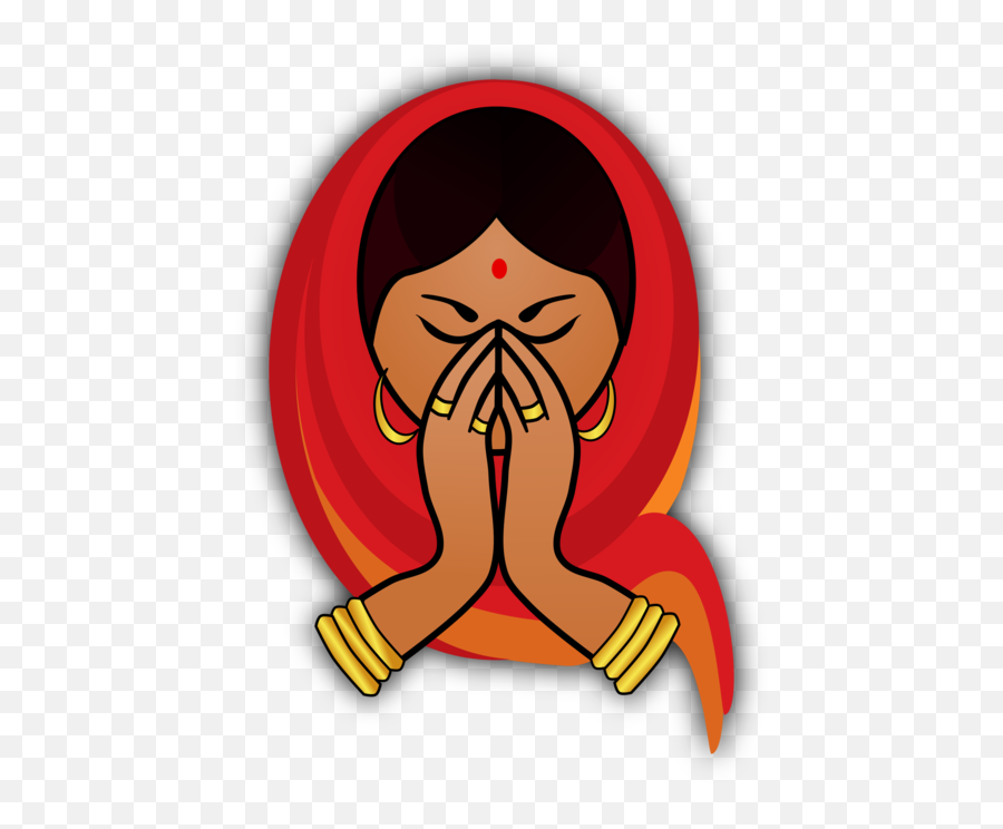 Indian Cuisine Namaste Download Drawing - Hindu Welcome Clipart Png Emoji,Namaste Emoticon