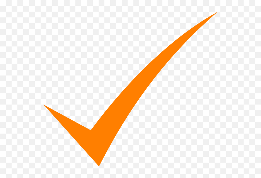 Check Mark Orange Clip Art Orange Photo - Orange Check Mark Png Emoji,Check Mark Emoji Png