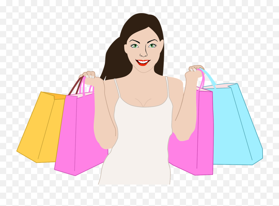 Shopping Woman Girl Shop Woman Shopping - Girl Shopping Icon Png Emoji,Grocery Bag Emoji