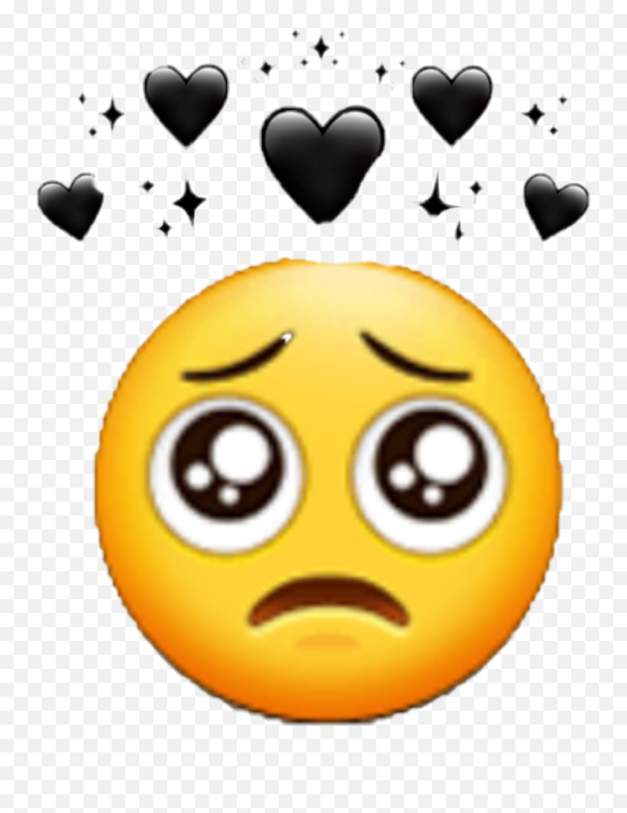 The Newest Sonrojad Stickers - Transparent Black Heart Crown Emoji,Emoticones Sonrojado