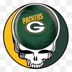 Green Bay Packers Skull Logo Iron - Grateful Dead Png Emoji