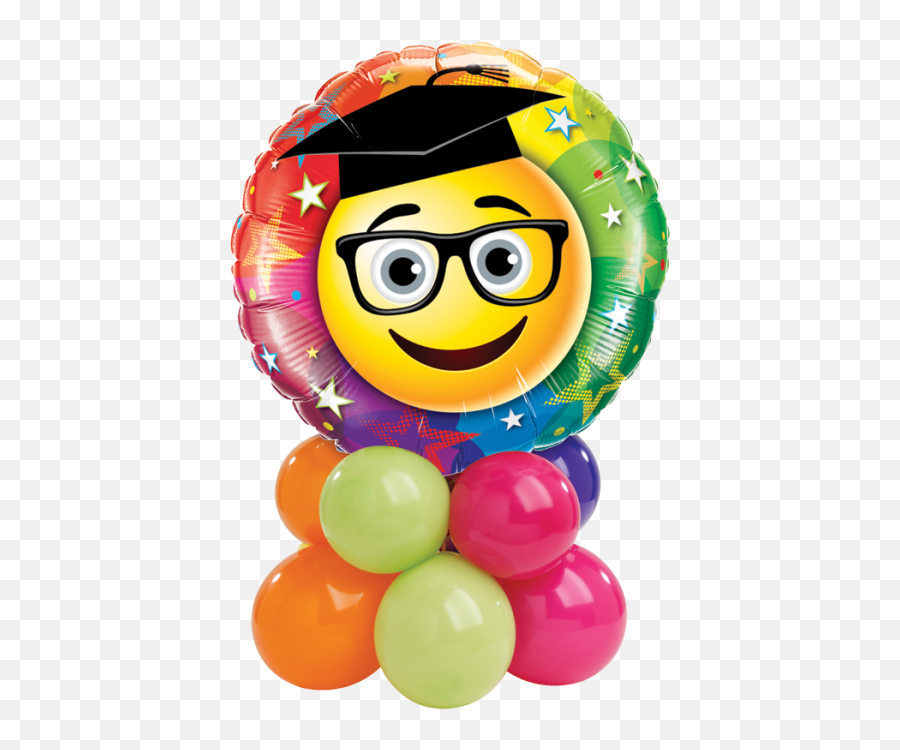 Smiley Graduate Mini - Ballagási Lufi Emoji,Yolo Emoticon
