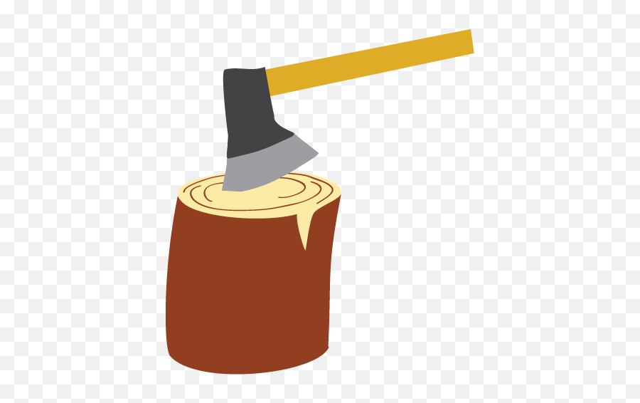 Wood Axe Icon - Axe In Wood Clipart Emoji,Axe Emoji