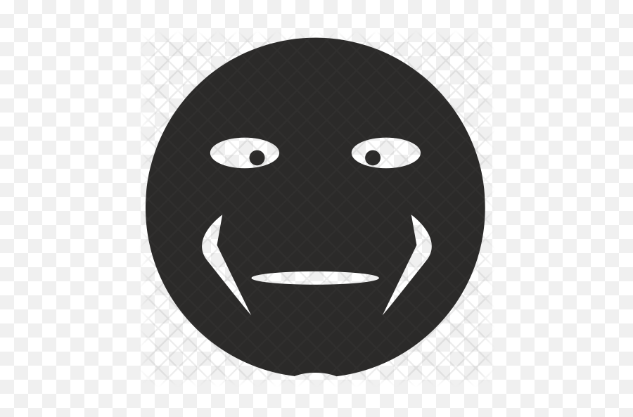 Serious Icon Of Glyph Style - Circle Emoji,Serious Emoticon
