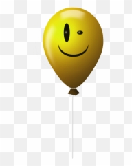 Emoticon Balloon Smile Yellow Blink - Smiley Emoji,Party Emoticon