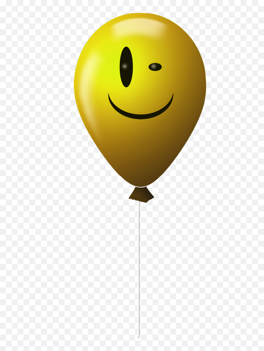 Emoticon Balloon Smile Yellow Blink - Smiley Emoji,Party Emoticon