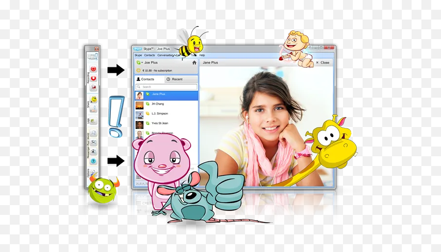 Yuna Software Introduces Messenger Plus For Skype The - Cartoon Emoji,Skype Animated Emoticons