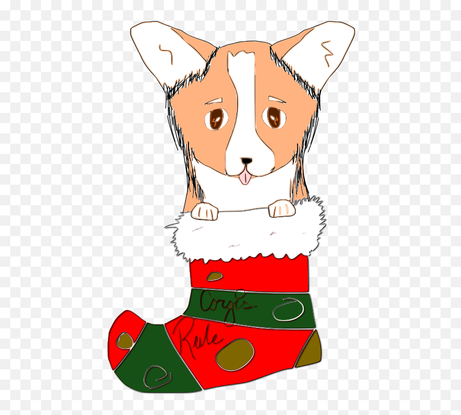Download Cute Corgi Christmas Messages Sticker - 4 Cartoon Cartoon Emoji,Christmas Emoji For Iphone