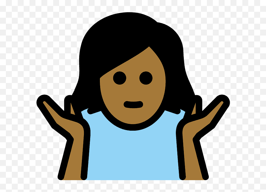Woman Shrugging Emoji Clipart - Emoji,Shrug.emoji
