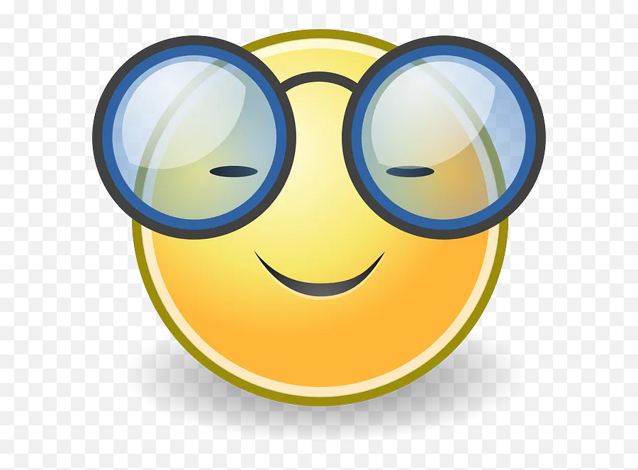 Smiley Face Emoticon Vector - Big Glasses Funny Cartoon Emoji,Face Emoticon