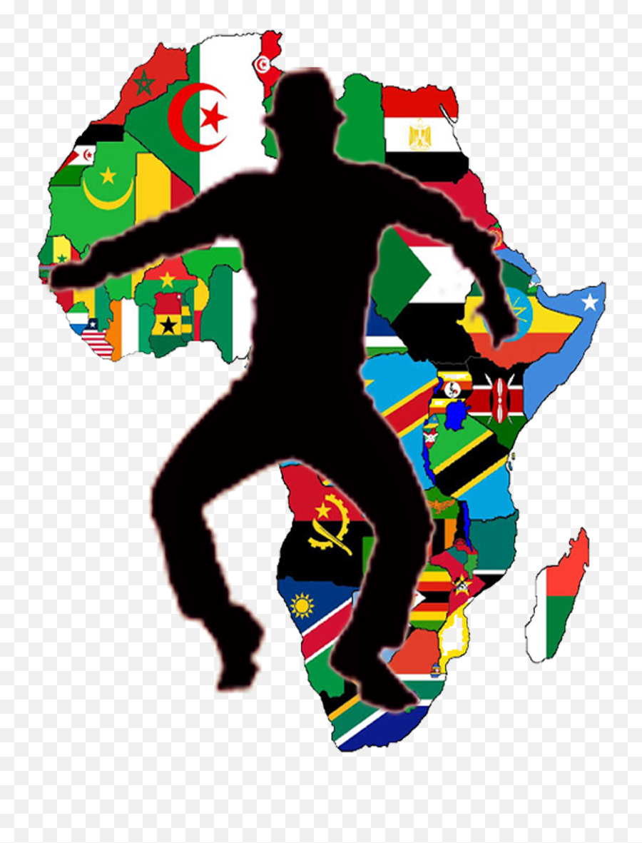 Africa Continent With Flags Clipart - Cool Maps Of Africa Emoji,Pan African Flag Emoji
