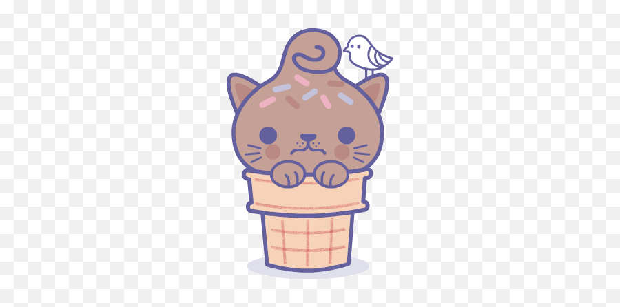 Kitty Cones Animated Stickers By Jumbee Llc - Kitty Cones Koko Emoji,Cone Emoji