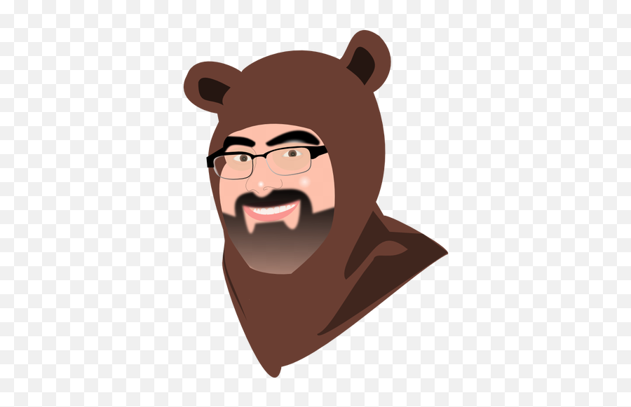 Man In Bear Costume Vector Illustration - Man In A Bear Costume Illustration Emoji,Bat Emoticon