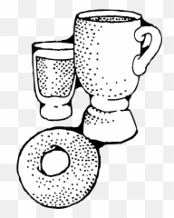Vector Drawing Of Continental Breakfast - Clipart Emoji