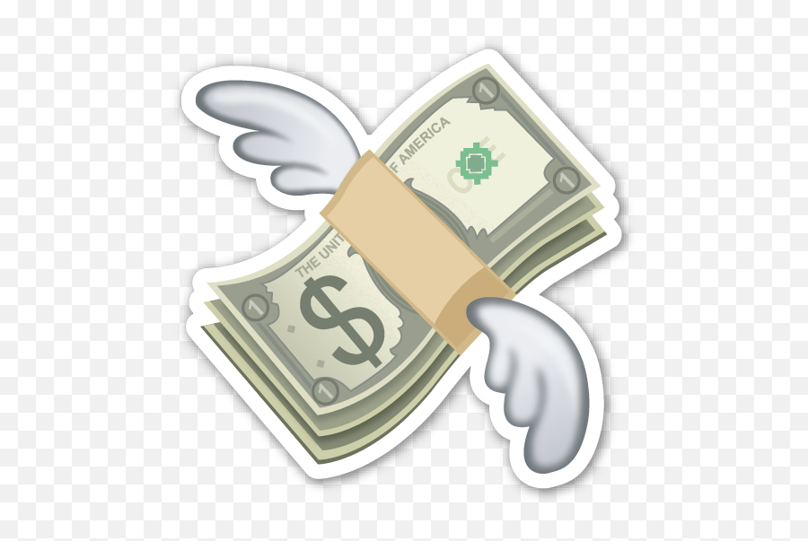 Money With Wings - Money Flying Emoji,Cash Emoji