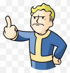 Funny Middle Finger Memes With - Fallout Vault Boy Middle Finger Emoji,Picard Facepalm Emoji