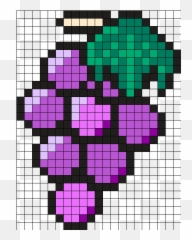 Grapes Perler Bead Pattern - Minecraft Emoji