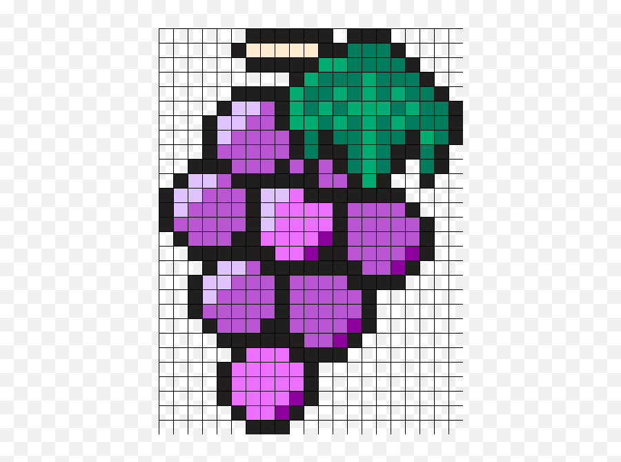 Grapes Perler Bead Pattern - Grapes Minecraft Emoji,Grape Emoji