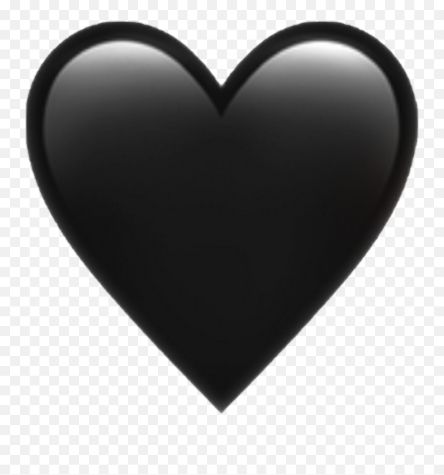 Ios Emoji Iphone Ios Heart Hearts Spin Edit Stic - Black Heart Emoji Ios,Emoji Heart