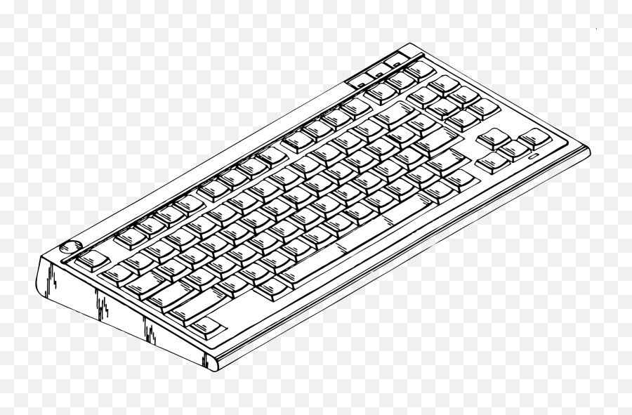 Free Computer Keyboard Clipart Black - Keyboard Clipart Black And White Emoji,Black And White Emoji Keyboard