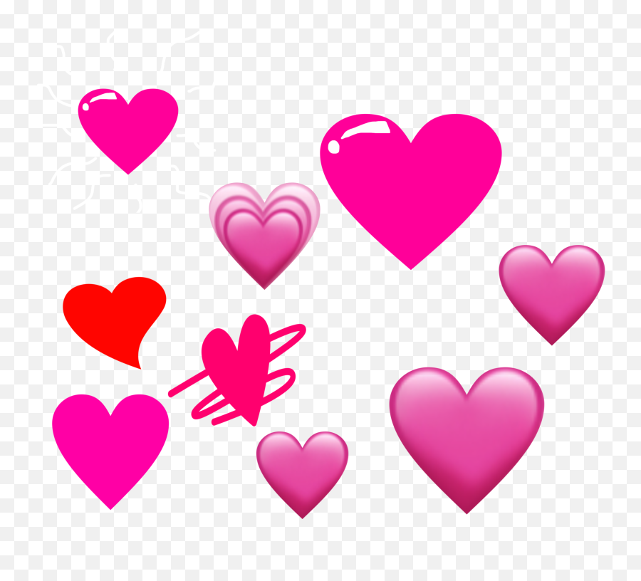 Hearts Nine 9 Love Lovely Two One 2 1 - Heart Emoji,Two Pink Hearts Emoji