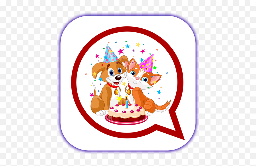 Cute Animal Emoji Stickers - Dog With Cat Clipart,Animal Emoji App