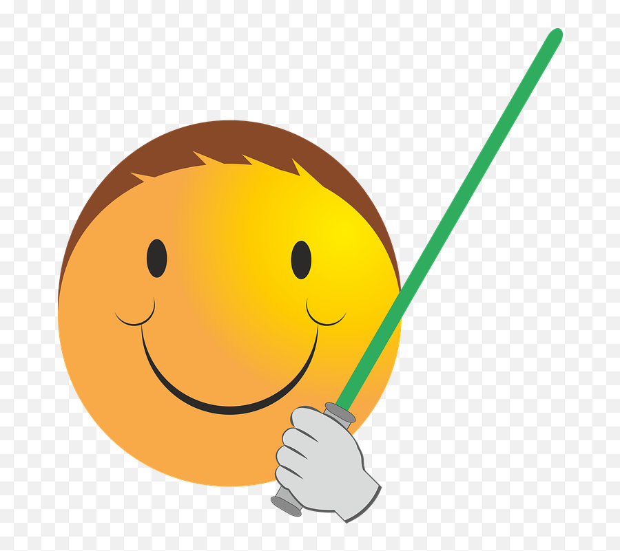 Smiley Jedi Luke - Jedi Smiley Emoji,Sword Emoji