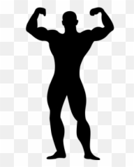 Flexing Png And Vectors For Free Download - Strong Man Silhouette Emoji