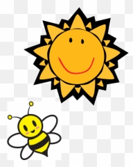 Summer Coloring Pages - Sun Clip Art Emoji,Bee 4 Clock Emoji