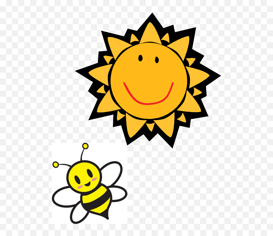 Summer Coloring Pages - Sun Clip Art Emoji,Bee 4 Clock Emoji