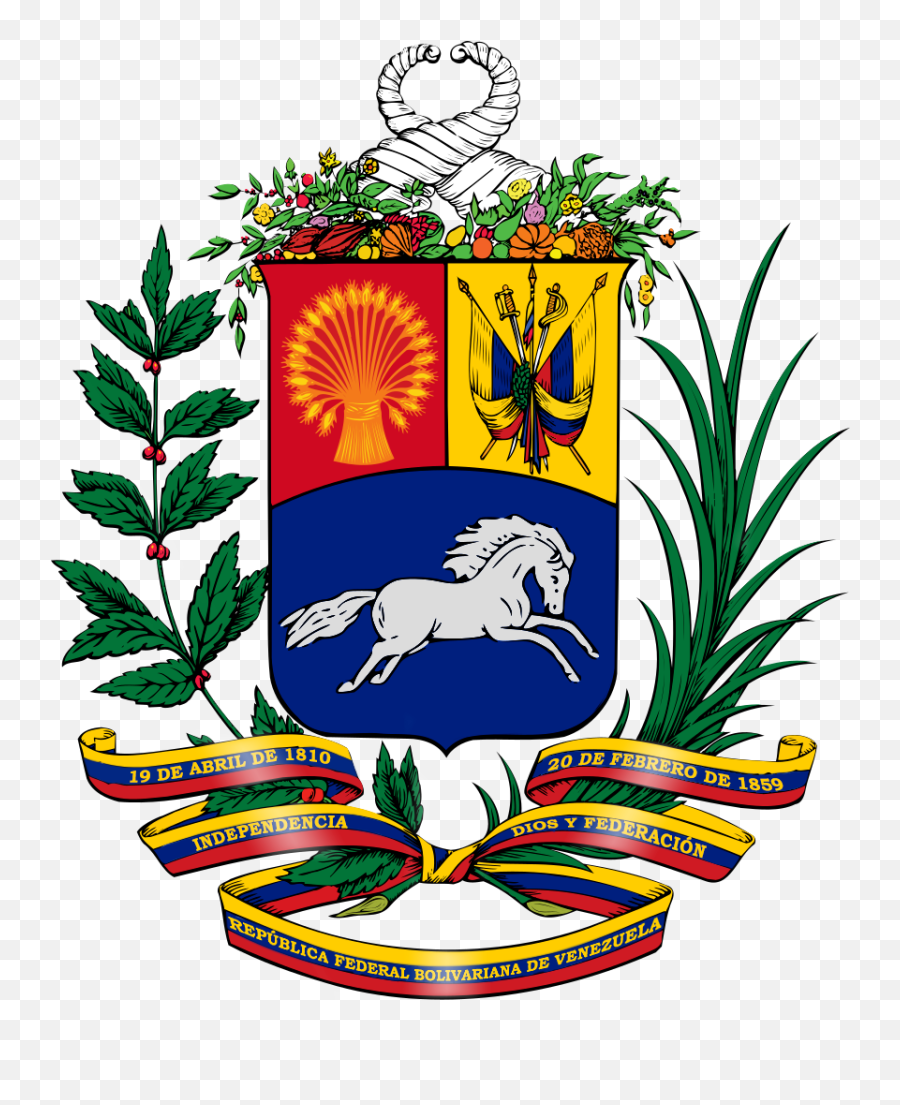 Bolivarian Republic Of Venezuela - Coat Of Arms Plants Emoji,Venezuelan Flag Emoji