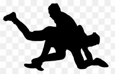 Wrestling Silhouette Transparent Png Clipart Free Download - Emoji