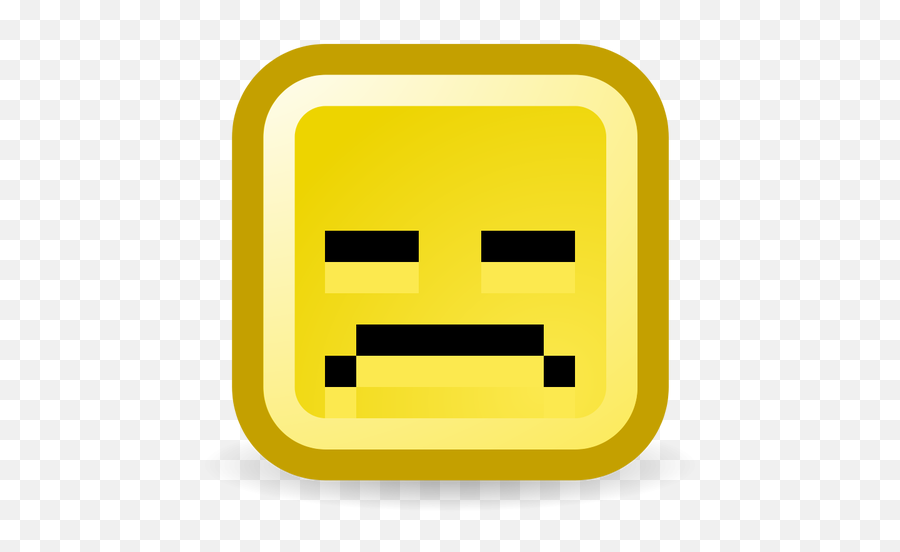 Upset Smiley Vector Icon - Pixelated Sad Face Emoji,Laughing Crying Emoji