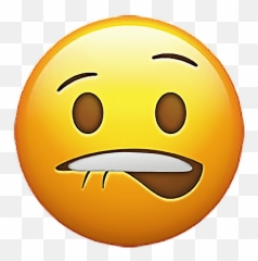 Emoji Emojisticker Sticker Stickers - Lip Bite Copy And Paste