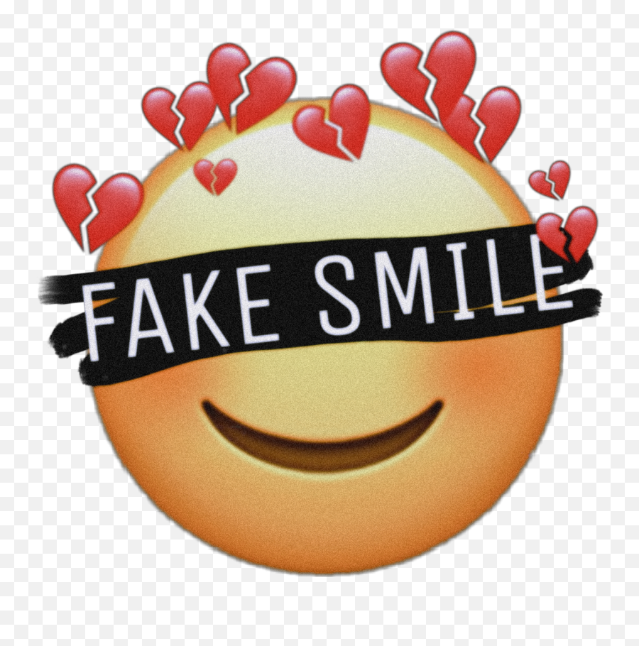 Fakesmile Emoji - Broken Emoji Fake Smile,Fake Smile Emoji - free transparent emoji - emojipng.com