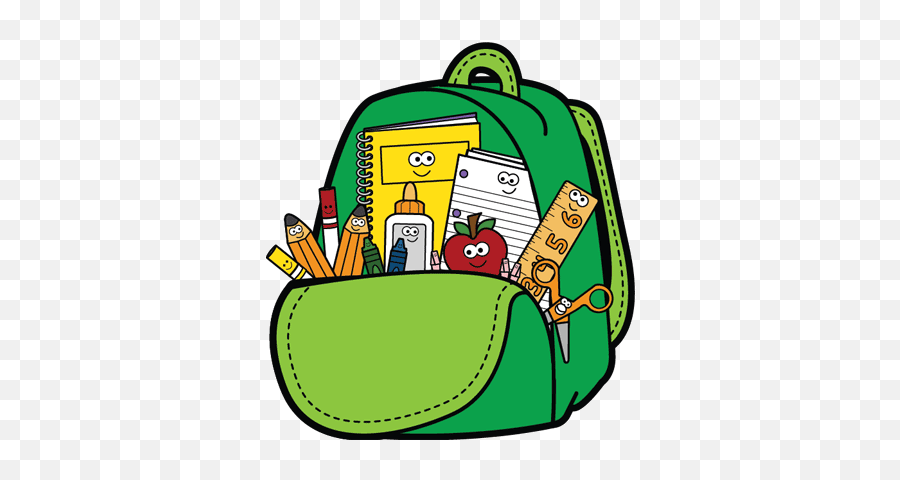 Clip Art School Backpack Cartoon - Cartoon School Bag Png Emoji,Emoji School Bag