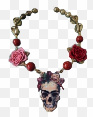 Fridakahlo Frida Skull Fridaskull Art - Necklace Emoji,Unibrow Emoji