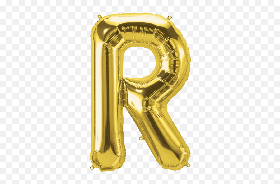 Gold Letter R 34 Balloon - Rose Gold Letter R Balloon Emoji,Ampersand Emoji