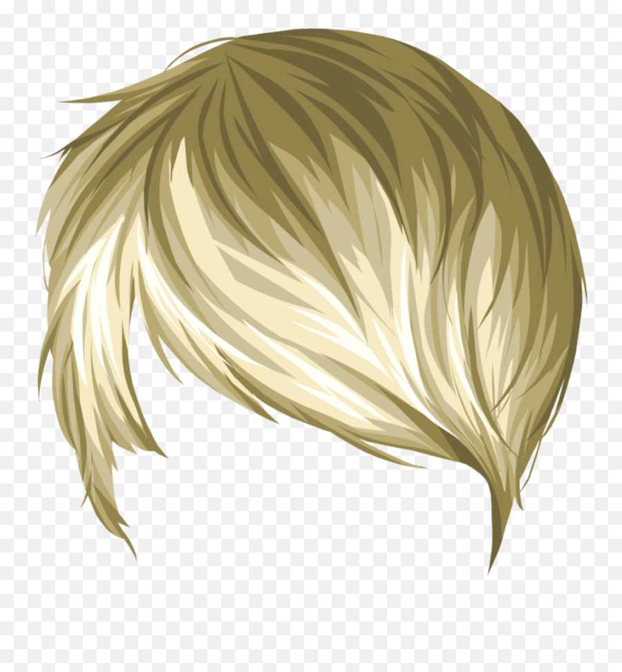 Blonde Hair Wig - Sticker By Talya Ariel Male Anime Hair Png Emoji,Blonde Hair Emoji