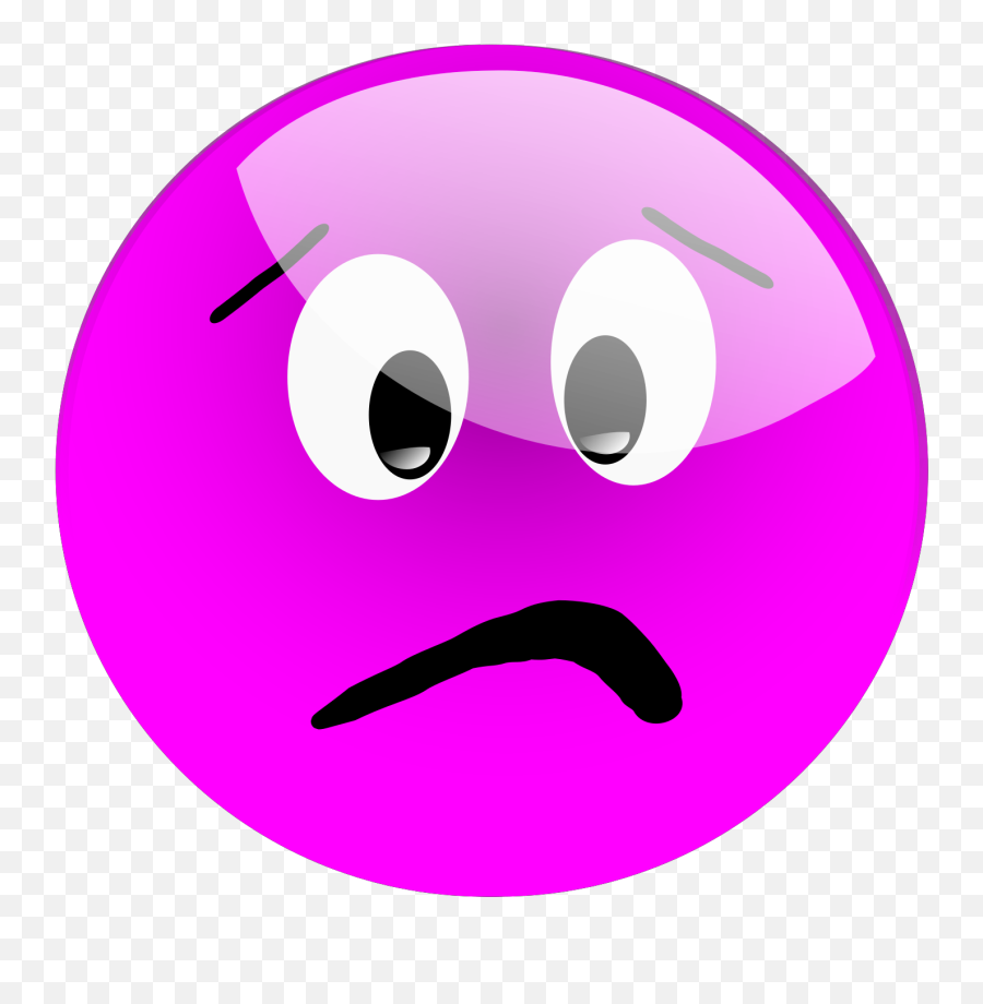 Glassy Smiley Emoticon Svg Vector - Confused Face Purple Emoji,Purple Emoticon