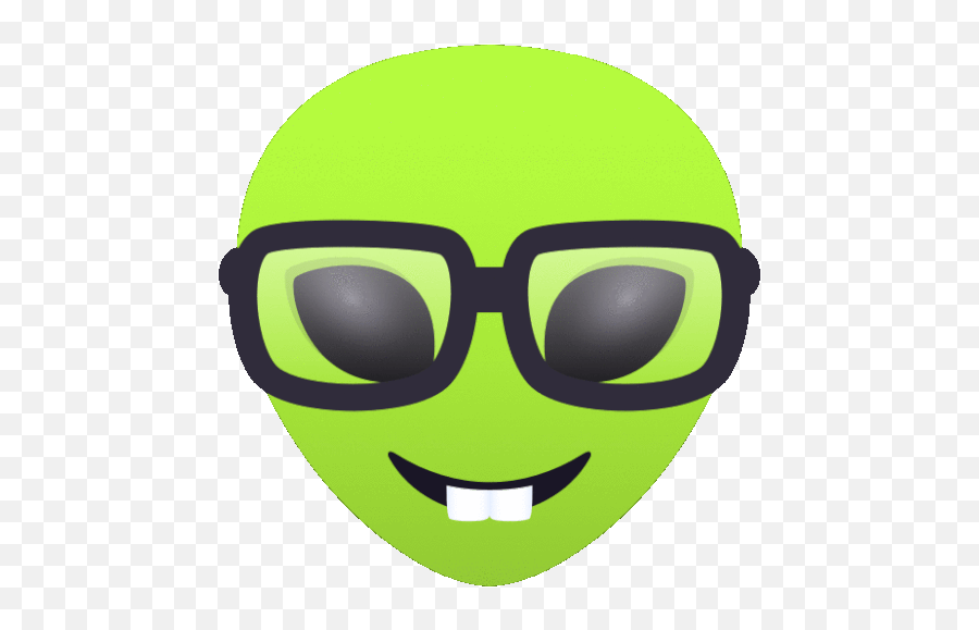 Nerdy Alien Gif - Nerdy Alien Joypixels Discover U0026 Share Gifs Nerd Face Emoji,Nerd Emoji