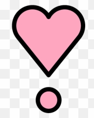 Heart Exclamation Emoji Clipart - Ausrufezeichen Herz