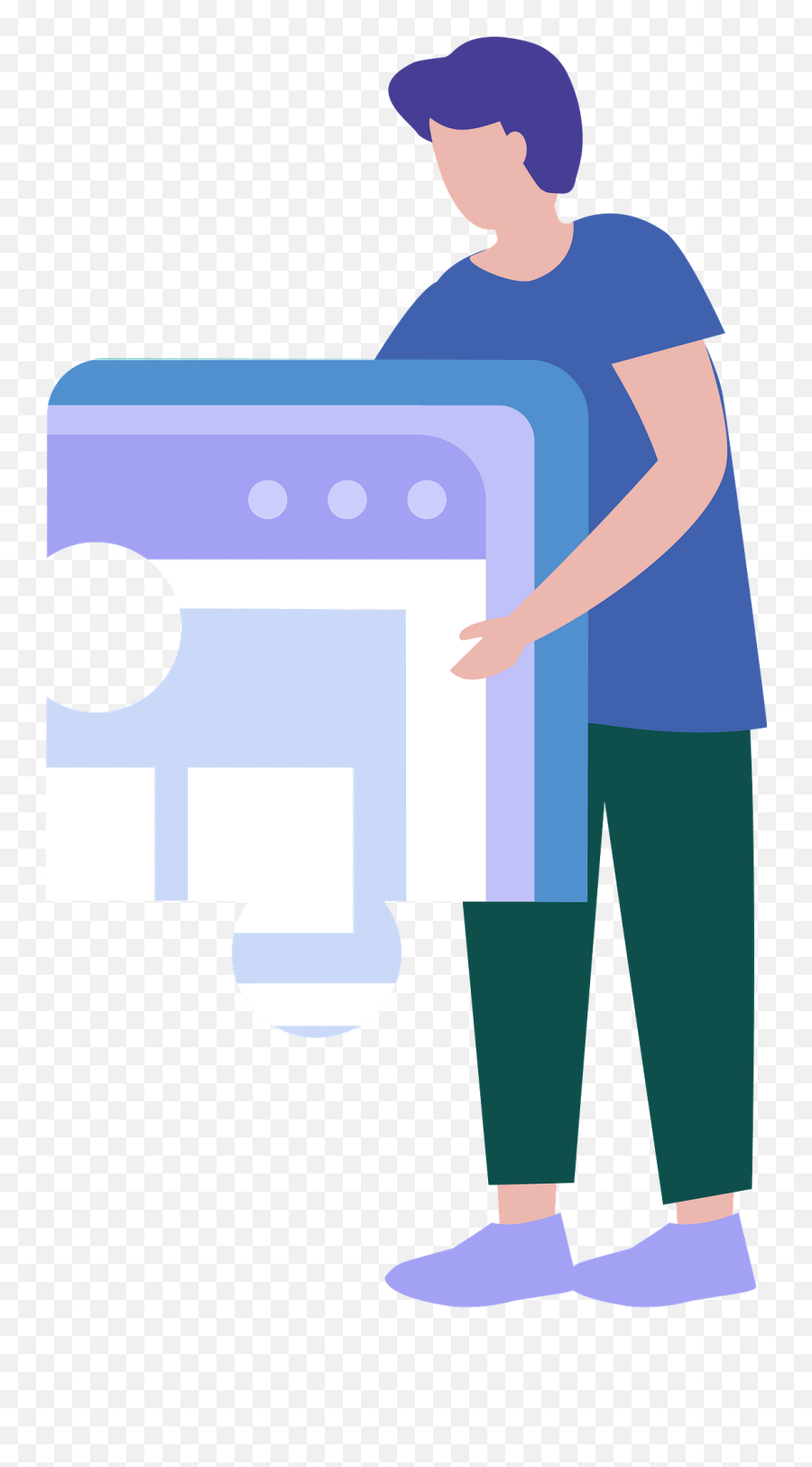 Man With Puzzle Piece Clipart Free Download Transparent - Deliveryman Emoji,Emoji Puzzles