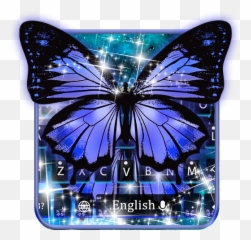 Blue Shine Butterfly Keyboard - Google Play Swallowtail Butterfly Emoji,Blue Butterfly Emoji