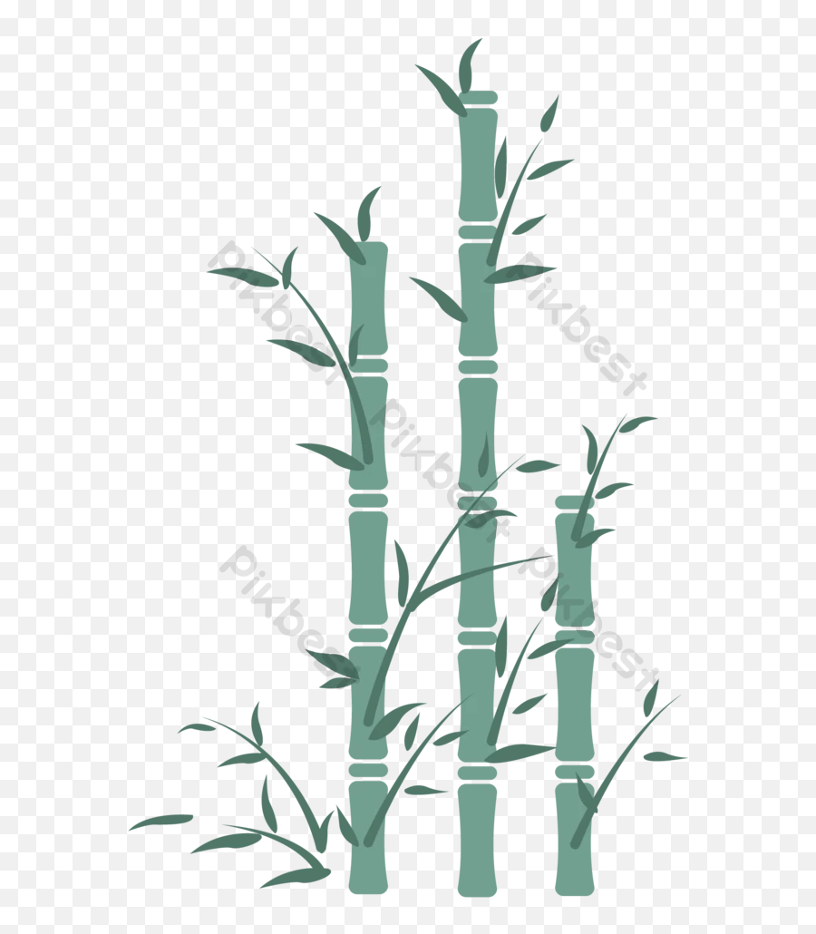 Green Bamboo Vector - Bamboo Emoji,Bamboo Emoji