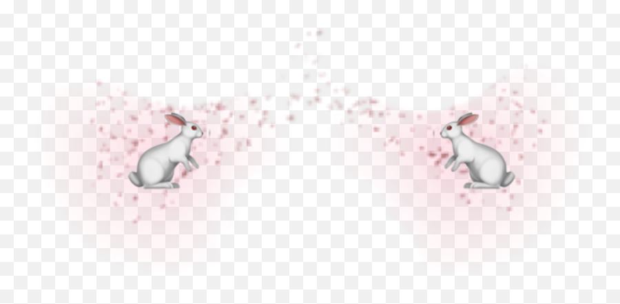 Pastel Pink White Emoji Bunny Sticker - Bow,Bra Emoji