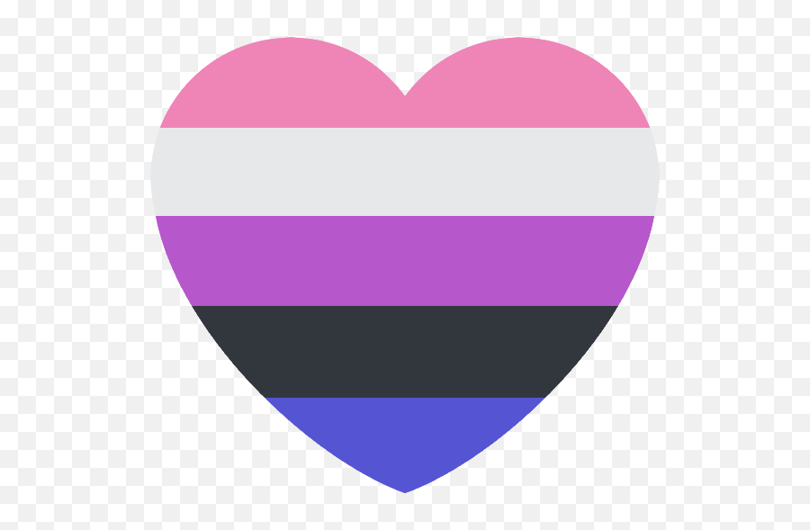 Genderfluidprideheart - Discord Emoji Genderfluid Flag Transparent Background,Purple Heart Emoji Png
