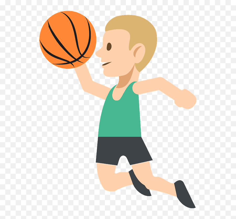 Person Bouncing Ball Emoji Clipart - Emoji Basketball Png,Emoji Sports