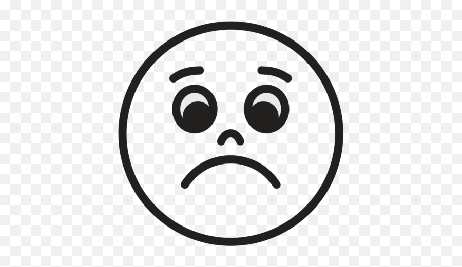 Sad Face Icon Png Image Free Download Searchpng - Smiley Emoji,Sad Face Emoji Black And White