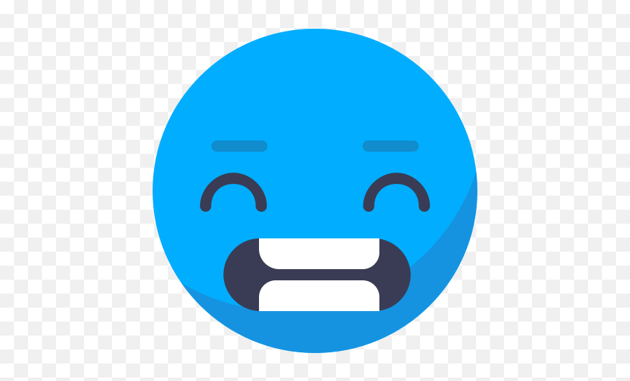 Emo Emoticon Ungry Blue Free Icon Of Smileys For Fun Icons - Gambar Emoticon Warna Biru Emoji,Blue Emoticon